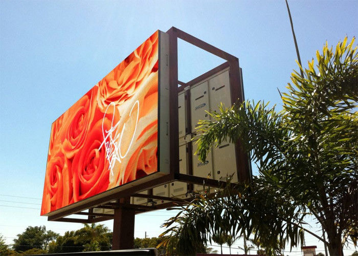 P10 Outdoor Led Digital Billboards High Resolution Full Color Real Pixels