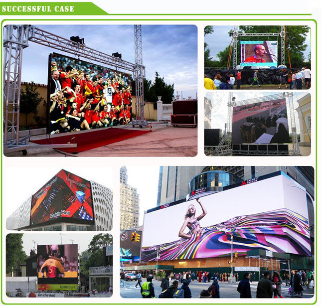 High Brightness P10 Outdoor Full Color Led Display With Constant Current Driver 1/4 Scan