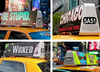 P5 LED Taxi Top Advertising Signs 6000cd/Sqm Brightness With Wireless Control System