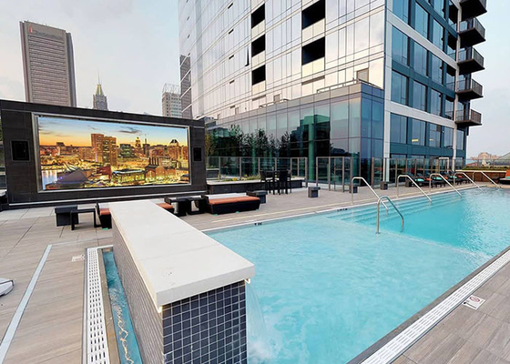 Digital Signage Outdoor Led Video Wall Wall Mounted Pole Support Type