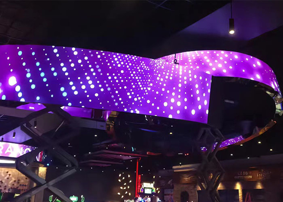 UHD P1.538 Indoor AD Curved Soft LED Display With High Brightness