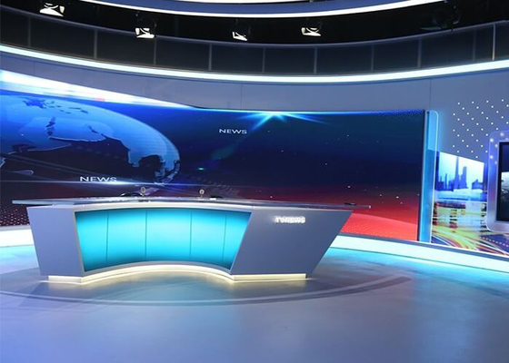 Small Pixel Pitch Indoor Curved RGB LED Screen For Studio Conference