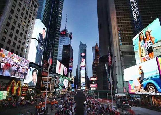 SMD3535 P10 RGB Outdoor Advertising Led Display With Front Service
