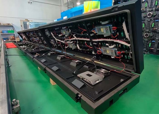 P4 Wall-mounted Outdoor led screen For Advertising Front Flip cabinet Maintain the cabinet Before Rain Proof