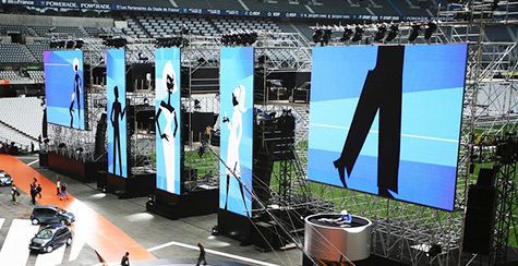 Indoor Full Color LED Display with 2200cd/sqm Brightness and 2 Years Warranty for Stage Rental 256mm x 128mm