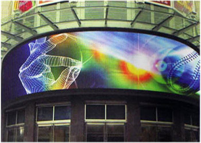 Curved Outdoor Screen Rental LED Screens for Hire 1R1G1B P10 320 * 160mm Real Pixels