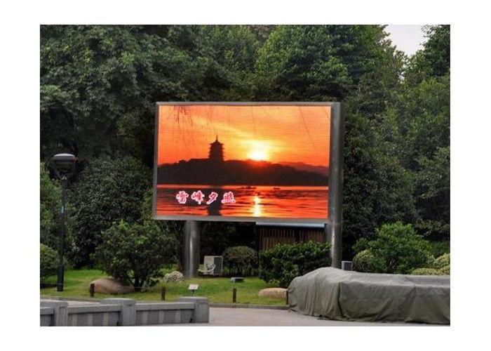 Large P8 Outdoor Advertising Led Display Screen With Sensor Card , 15625 Dots / ㎡