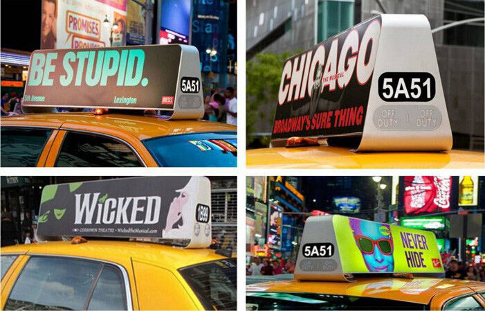 P5 Double Sided Car Top Advertising Signs , Taxi Cab Roof Signs Wireless 3G/Wifi