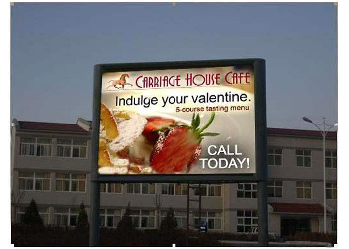 Super Brightness Outdoor Advertising Led Display Board Pitch 6mm With Fixed Installation