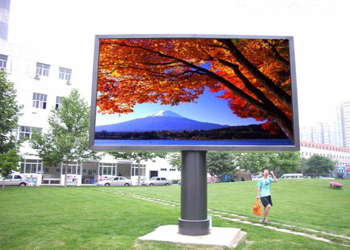Outdoor LED Video Walls Fixed Install , Large LED Display Screen High Brightness