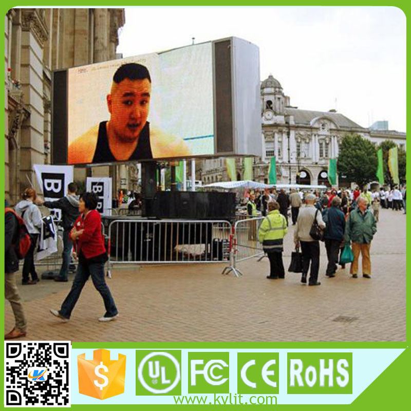 P10 Outdoor Full Color Led Display 1200Hz Refresh Rate 1/4 Scan 10000 Dots / Sqm