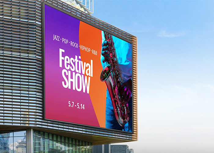 Digital Signage Outdoor Led Video Wall Wall Mounted Pole Support Type