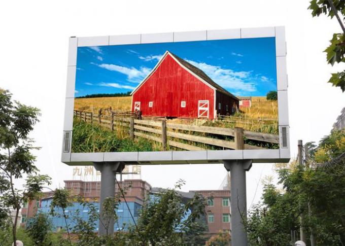 Digital Signage Outdoor Led Video Wall Wall Mounted Pole Support Type